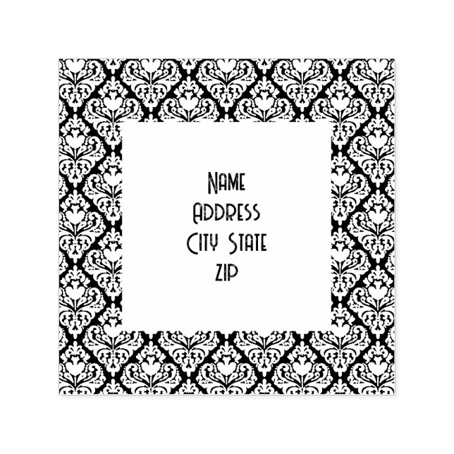 Damask-Adresse Permastempel (Design)