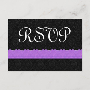 Damask and Lace UAWG Response Card V054 RSVP Karte