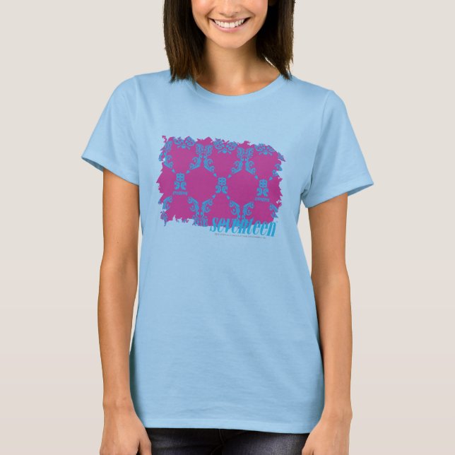 Damask Aqua-Lila 2 T-Shirt (Vorderseite)