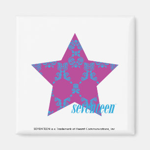 Damask Aqua-Lila 3 Magnet