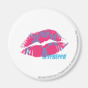 Damask Aqua-Magenta Magnet