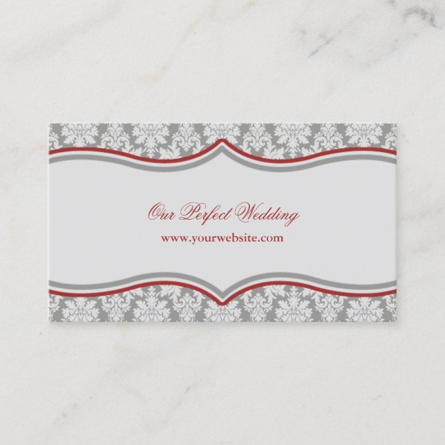 Damask Banner Business Card Visitenkarte (Vorderseite)