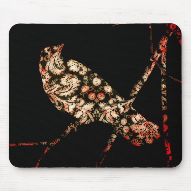 Damask Bird Mousepad (Vorne)