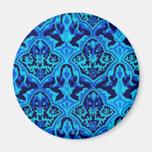 Damask blau magnet