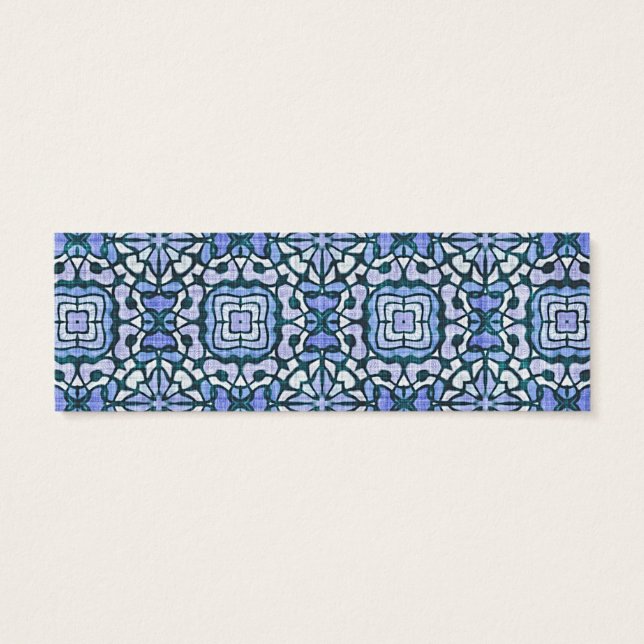 Damask Blau-Weiß-Dekorationsmuster (Rückseite)