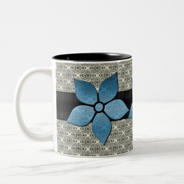 Damask-Blume Strickende Tasse (Links)