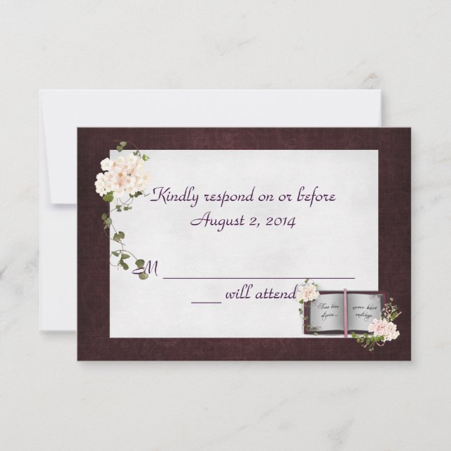 Damask Border UAWG RSVP Karte (Vorderseite)