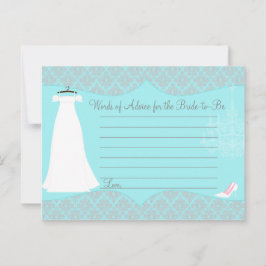 Damask Brautparty Advice card for Bride Hinweiskarte