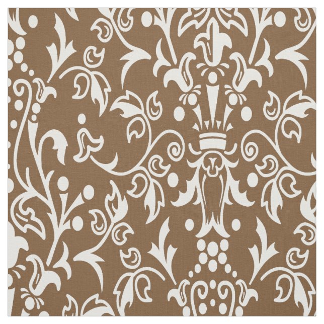 Damask Brown Stoff (Muster)