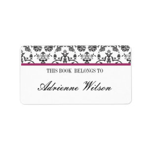 Damask Buchzeichen Adressaufkleber