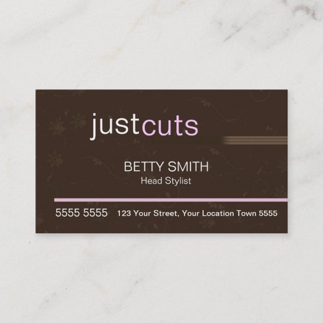 Damask Business Card Visitenkarte (Vorderseite)