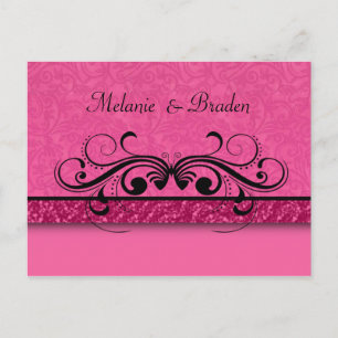 Damask Butterfly Save the Date Einladung
