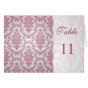 Damask dark rose Table number