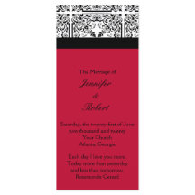 Damask Delight in Berry Lila Wedding Program