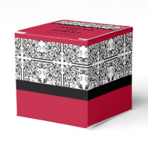 Damask Delikatesse in Scarlet Red Gastgeschenk Hoc