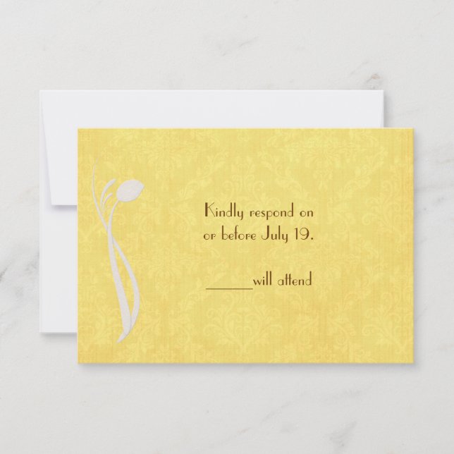 Damask Design-UAWG RSVP Karte (Vorderseite)
