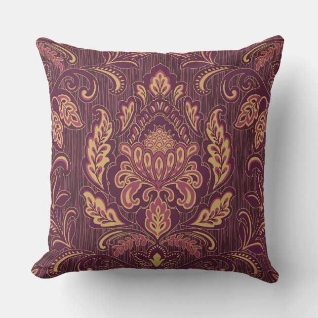 Damask Druckwirbelkissen Kissen (Vorderseite)