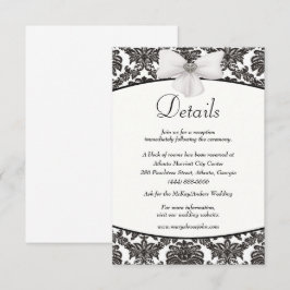 Damask Elegance Wedding Details Begleitkarte
