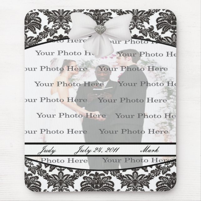 Damask Elegance Wedding Mouse Pad Mousepad (Vorne)