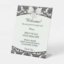 Damask Elegance Wedding Safety Sockelschild