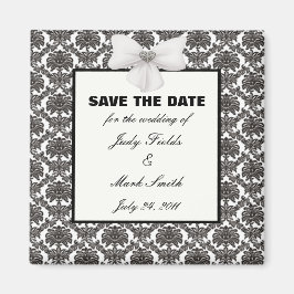 Damask Elegance Wedding Save the Date Magnet