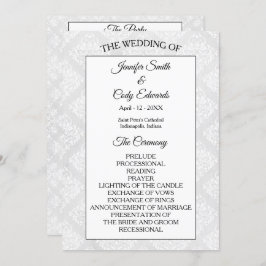 Damask Elegant Formal Wedding Program Programm