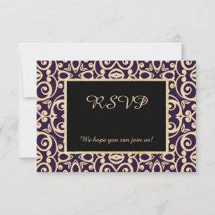Damask Elegant tout événement réponse rsvp