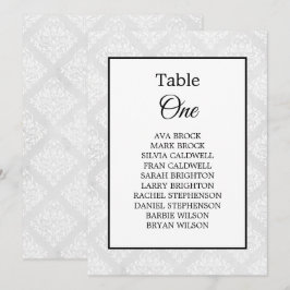 Damask Elegantes Hochzeitstichtabelle mit minimale