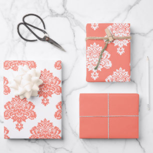 Damask Elegantes Muster Geschenkpapier Set
