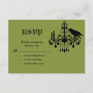 Damask et Green RSVP
