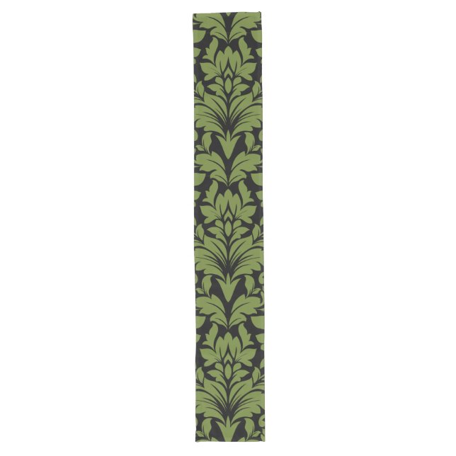 Damask Fabric Decorative Print Großer Tischläufer (Vorderseite)