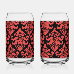 Damask Fabric dekoriert Print Dosenglas