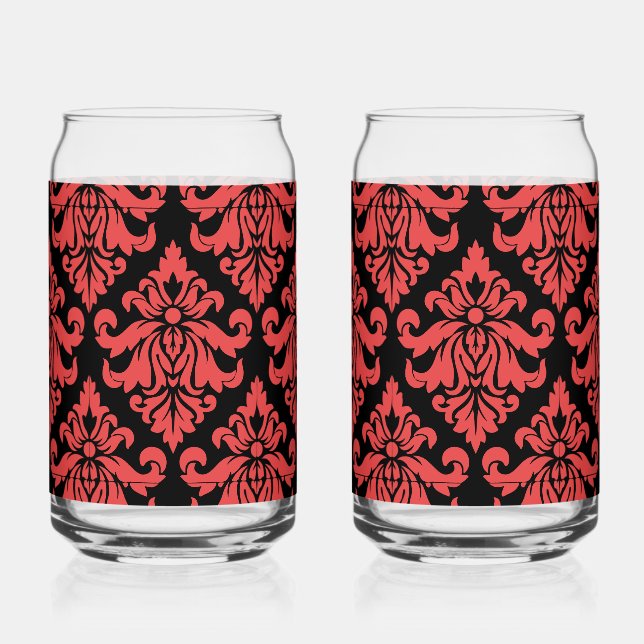 Damask Fabric dekoriert Print Dosenglas (Vorderseite)