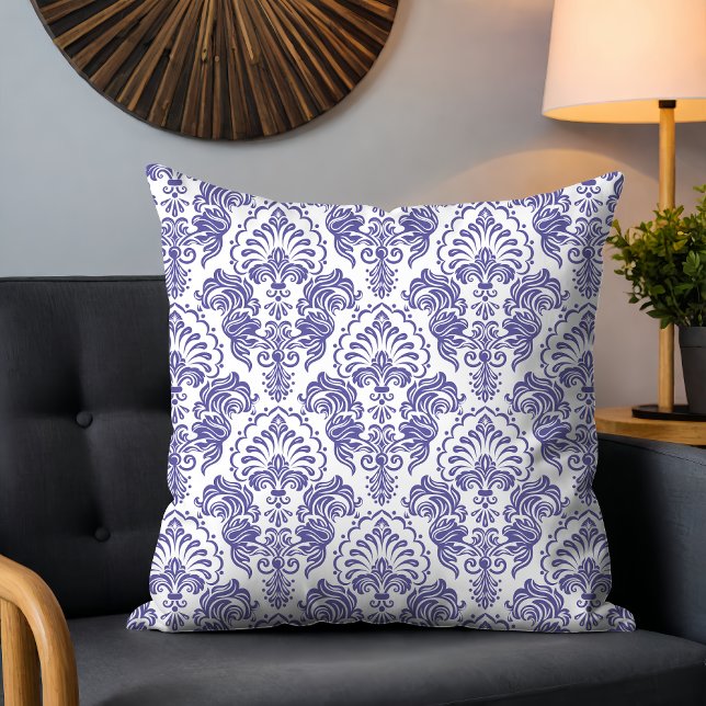 Damask Floral Pattern Stylish Modern Kissen (Von Creator hochgeladen)
