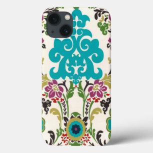 Damask Floral Patterns Plum Turquoise Case-Mate iPhone Hülle