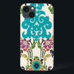 Damask Floral Patterns Plum Turquoise Case-Mate iPhone Hülle<br><div class="desc">Türkisfarben,  Pflaume,  grüne und lila Blumenmuster treffen sich auf weißem Hintergrund,  um den Damast-Druck der Juni-Erica Vess zum Leben zu erwecken. Arbeitet als Geschenk für sich selbst,  einen Freund oder ein Familienmitglied.</div>