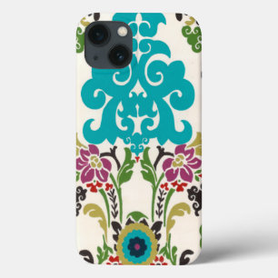 Damask Floral Patterns Plum Turquoise Case-Mate iPhone Hülle