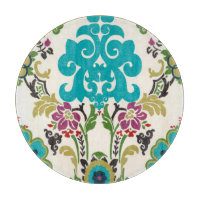 Damask Floral Patterns Plum Turquoise