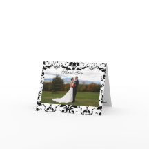 Damask Formal Danke-Karte