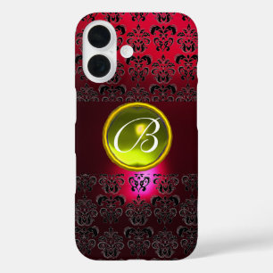 DAMASK GEM MONOGRAM Gelbes Topaz, Red Ruby title_seo2