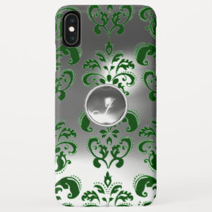 DAMASK GEM MONOGRAM grün weiß Case-Mate iPhone Hülle