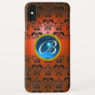 DAMASK GEM MONOGRAM Orange blau Case-Mate iPhone Hülle