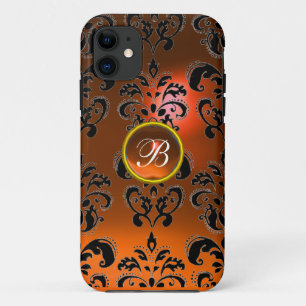 DAMASK GEM MONOGRAMM Orange Case-Mate iPhone Hülle