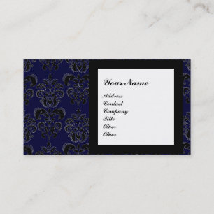 DAMASK GEM STONE MONOGRAM,2 topaz,violett Visitenkarte