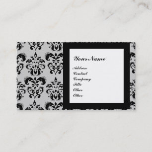 DAMASK GEM STONE MONOGRAM,3 VISITENKARTE