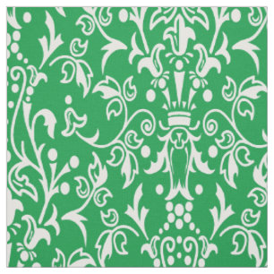 Damask Green Stoff