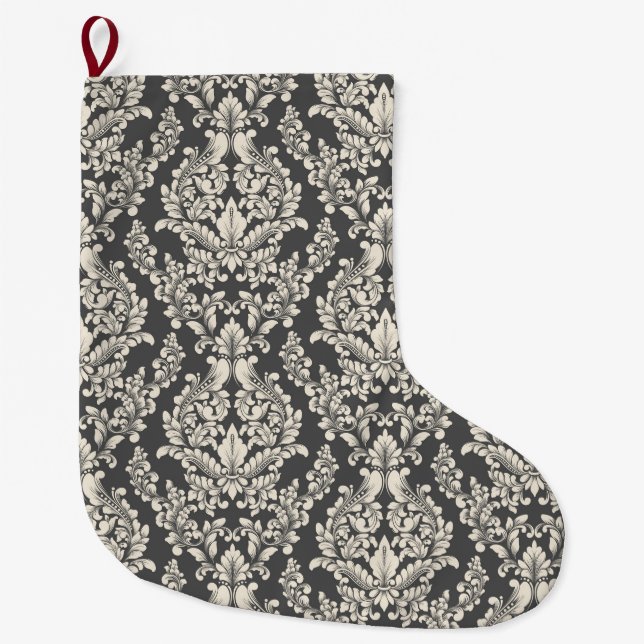 Damask Großer Weihnachtsstrumpf (Vorderseite)