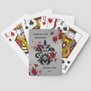 Damask Halloween Hochzeit Spielkarten