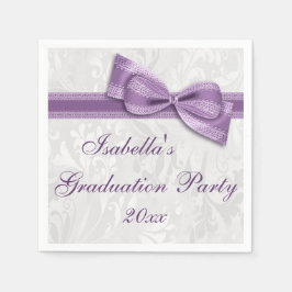 Damask & Imitats Bow Girls Graduiertenparty Napkin Serviette