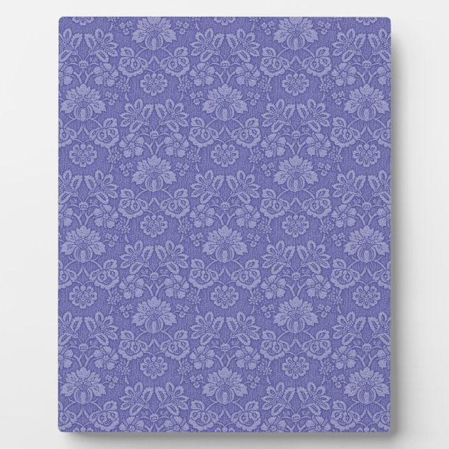 Damask in Blau Fotoplatte (Vorderseite)